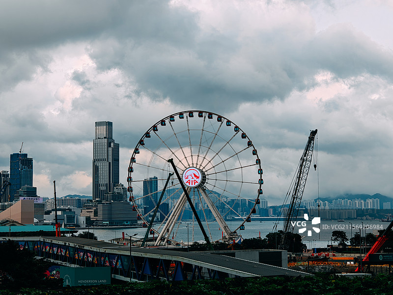 香港中环摩天轮图片素材