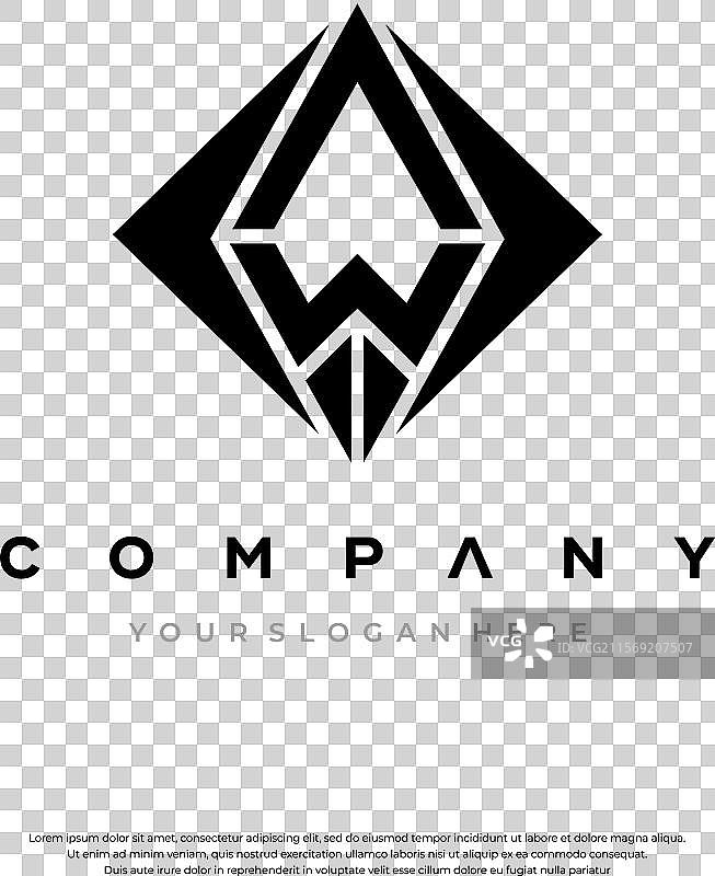 创意字母AW标志设计图片素材