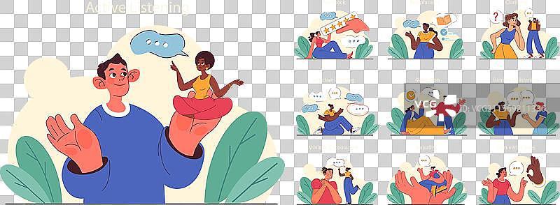 主动倾听技能黑暗或夜间模式设置图片素材