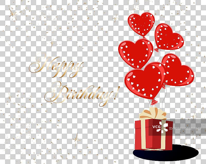 带气球的贺卡图片素材