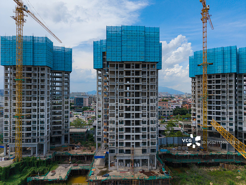 广东省东莞市石排镇，翡翠松湖，烂尾小区！图片素材