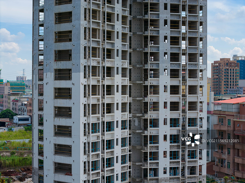 广东省东莞市石排镇，翡翠松湖，烂尾小区！图片素材