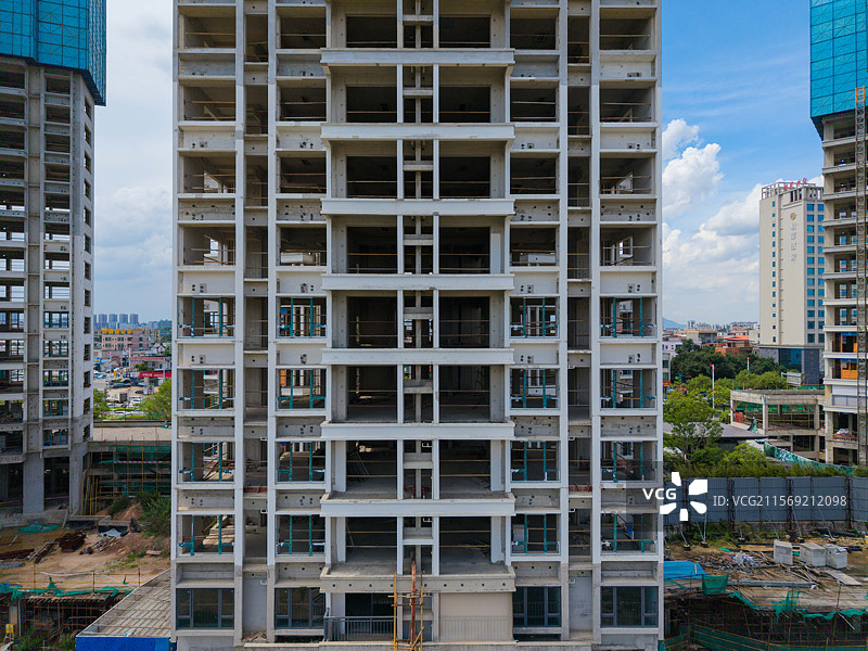 广东省东莞市石排镇，翡翠松湖，烂尾小区！图片素材