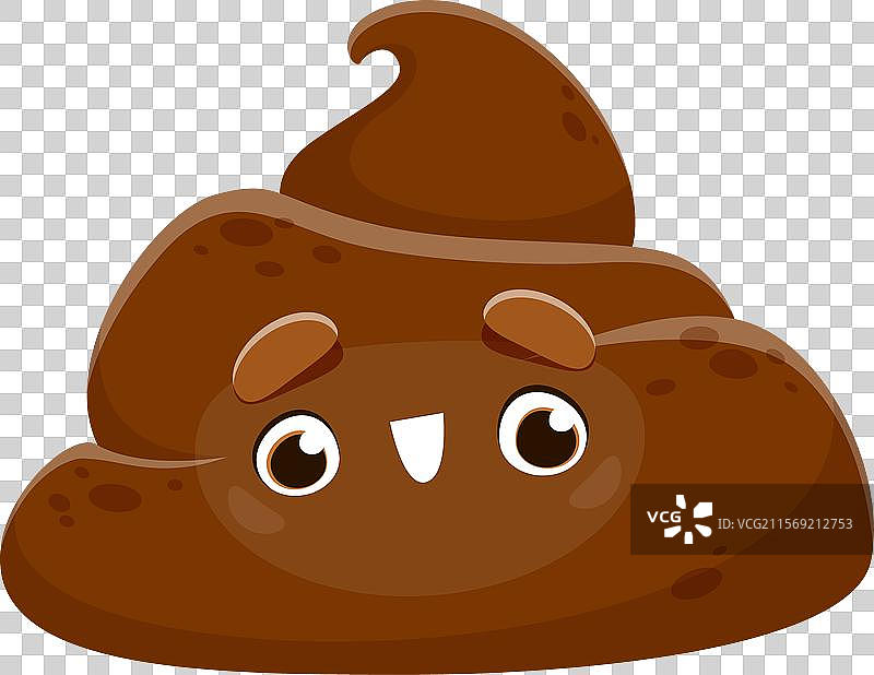 搞笑的卡通便便表情符号角色图片素材