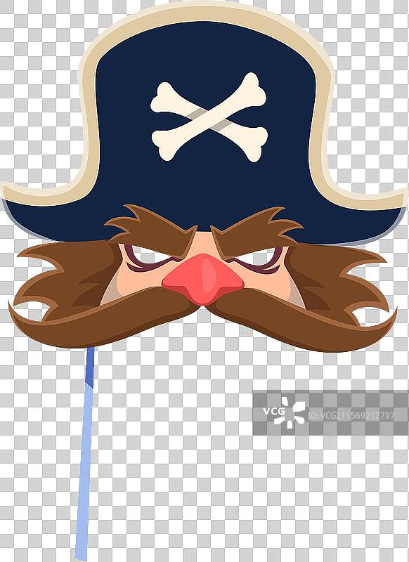 海盗嘉年华照片亭面具卡通海盗图片素材