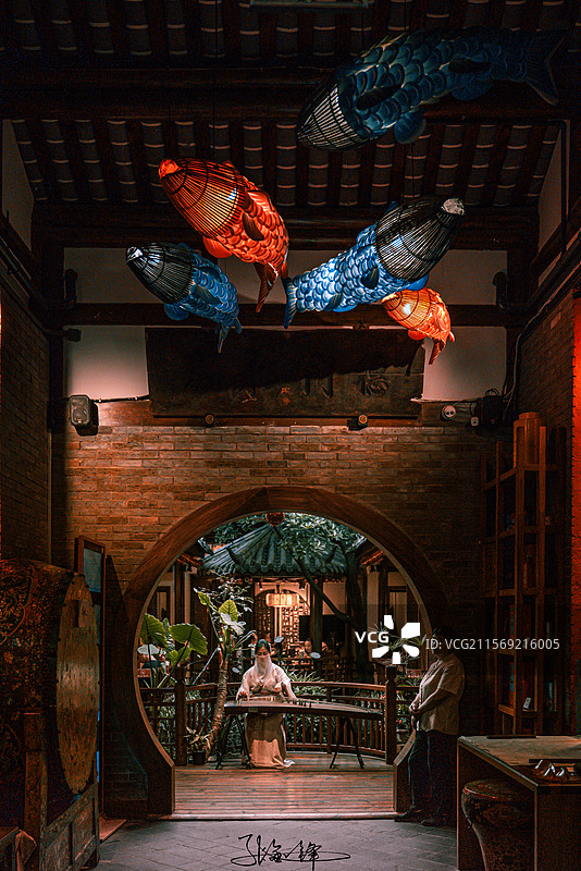 成都宽窄巷一景图片素材