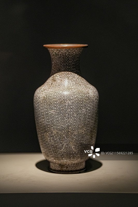 清代 花卉纹掐丝珐琅瓶 大同市博物馆图片素材