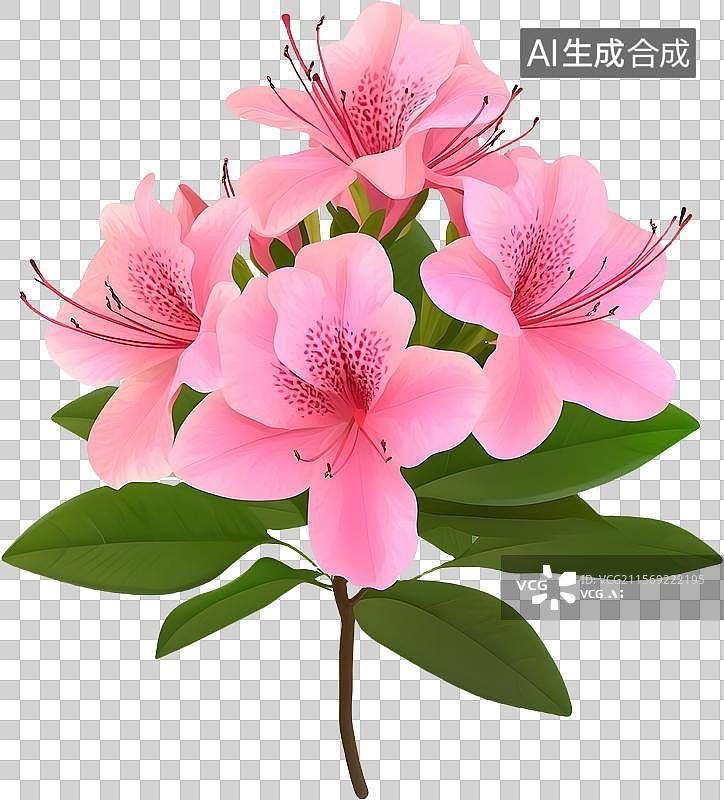 【AI数字艺术】杜鹃花花朵元素图片素材