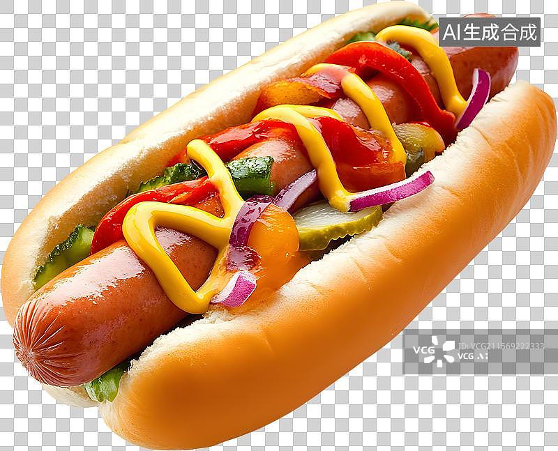 【AI数字艺术】经典美式快餐热狗图片素材