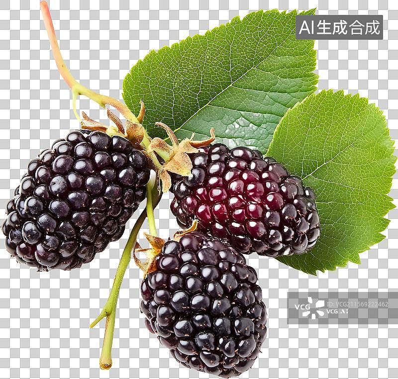 【AI数字艺术】新鲜的黑莓图片素材