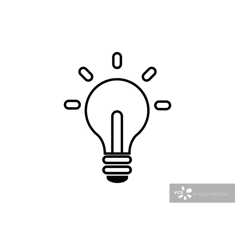 灯泡扁平图标创意扁平图标图片素材