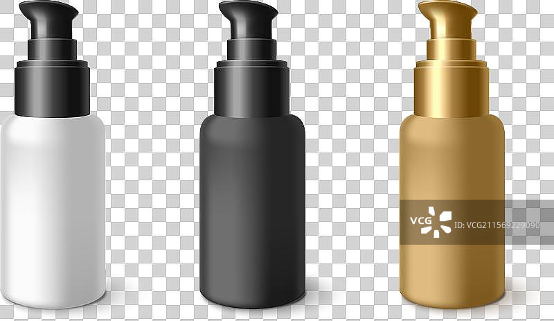 化妆品泵瓶套装图片素材