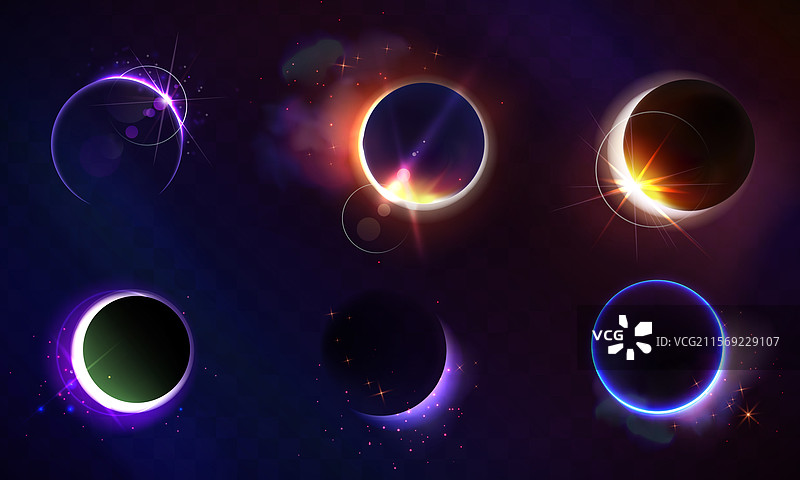 透明背景上的日食图像图片素材