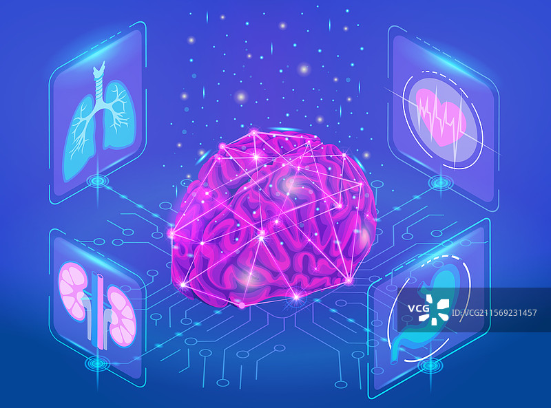 等距思维库人工智能图片素材