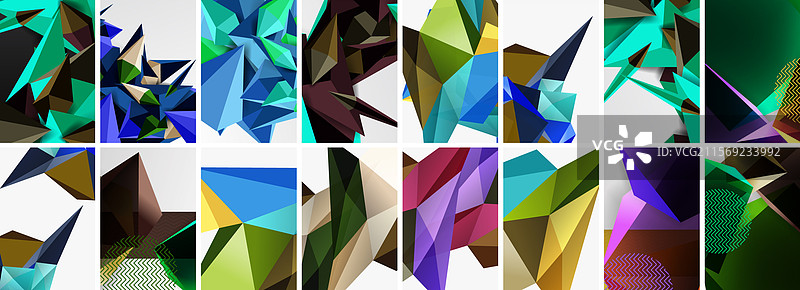 低多边形三角形海报几何图形图片素材