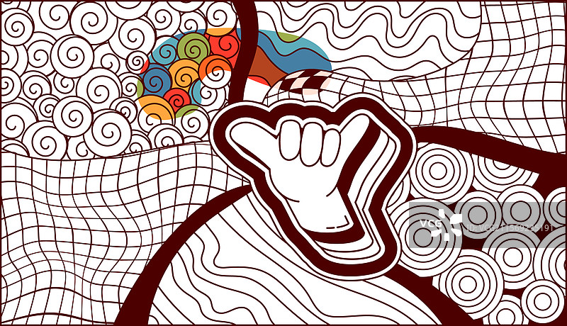 抽象的嬉皮装饰图片素材