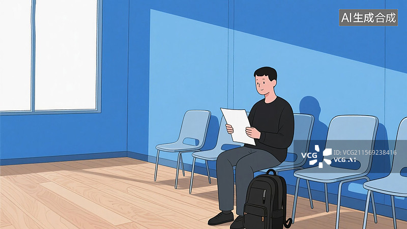 【AI数字艺术】等待中的焦虑与迷茫图片素材