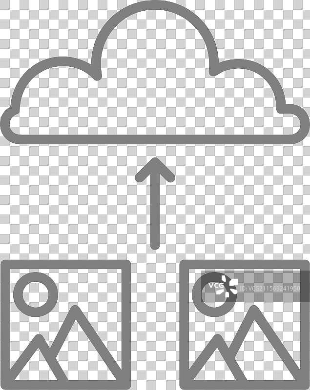 上传轮廓图标符号图像图片素材