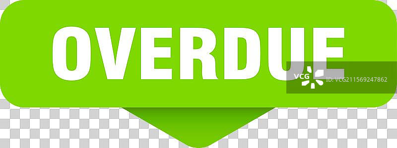逾期贴纸 透明背景上的逾期标志图片素材