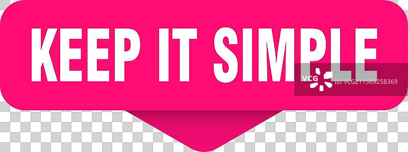 保持简单贴纸，保持简单标志图片素材