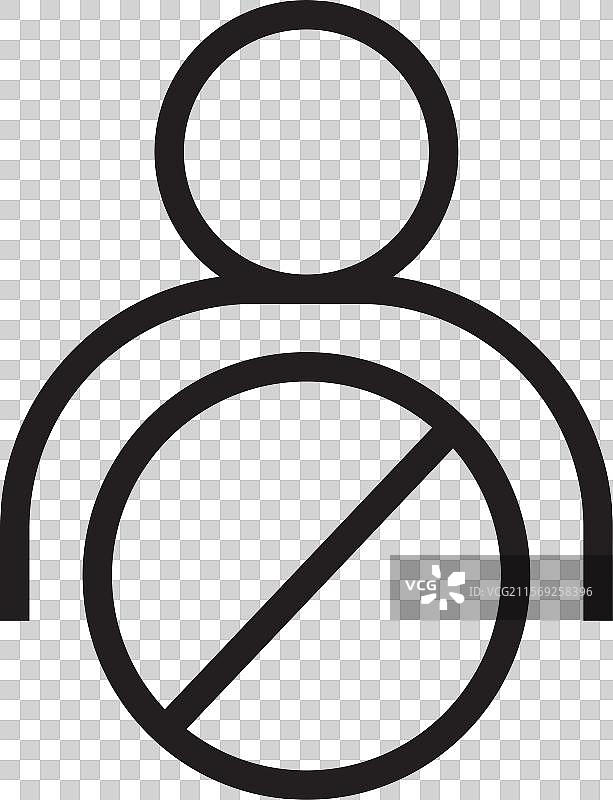 阻止用户图标，适合隐私和安全使用图片素材