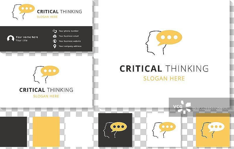 批判性思维标志，展示一位思考中的男性图片素材