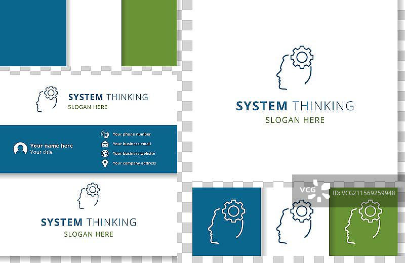 带齿轮的头像商务名片模板图片素材