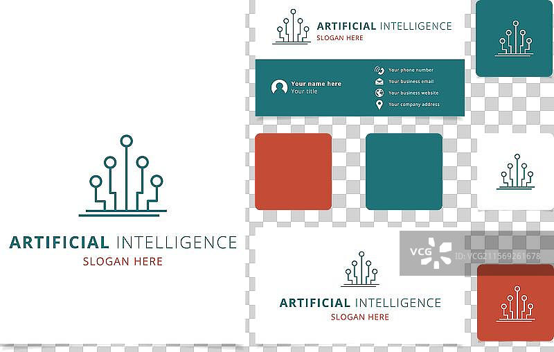 人工智能标志概念展示图片素材