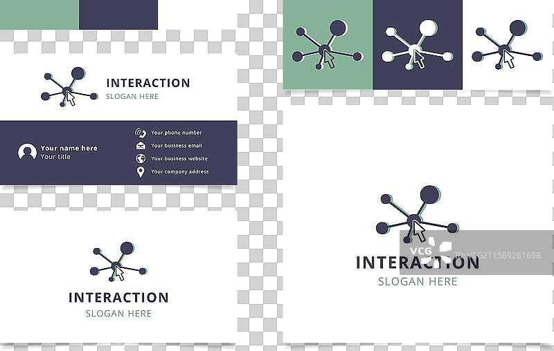 现代标志的名片设计图片素材