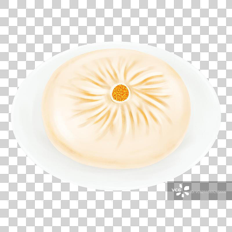 镇江特色美食插画蟹黄汤包图片素材