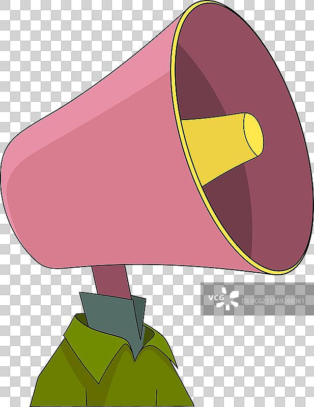 带着喇叭头的招聘公告概念图片素材