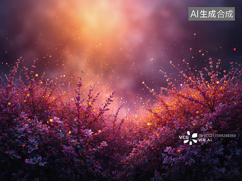 【AI数字艺术】梦幻花海图片素材