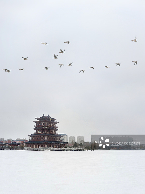 开春的那场雪    吉林省敦化市图片素材