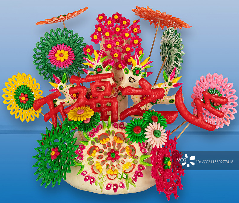 非遗项目-面塑-五福之乡图片素材