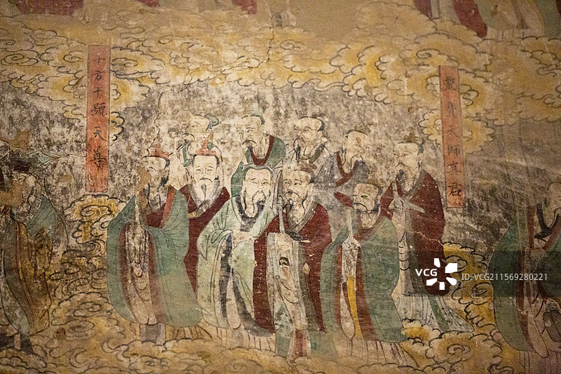 浮山县老君洞明代壁画+石刻图片素材