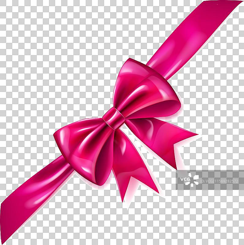 美丽的大闪亮蝴蝶结与斜纹丝带图片素材