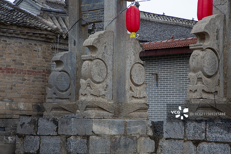 浮山县东陈村石牌坊（清代）图片素材