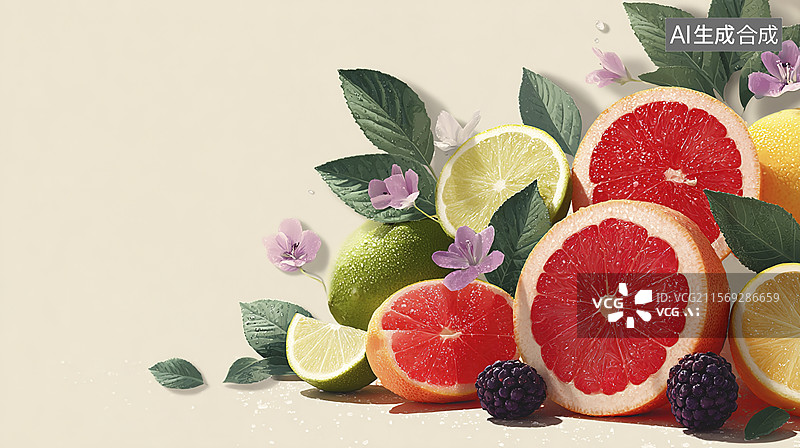 【AI数字艺术】各种鲜果与浆果图片素材