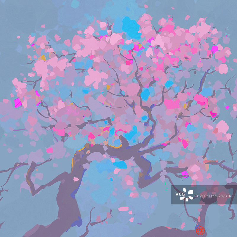 治愈系唯美氛围感插画图片素材