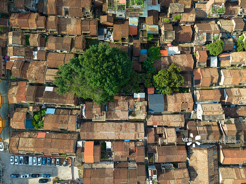 广东省东莞市石排镇城镇都市风景！图片素材