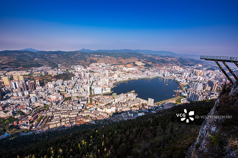 个旧市全景图片素材