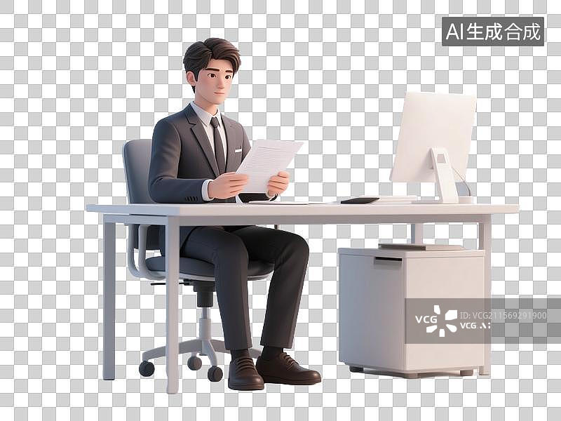 【AI数字艺术】3D风格人力资源招聘应聘人物面试图片素材