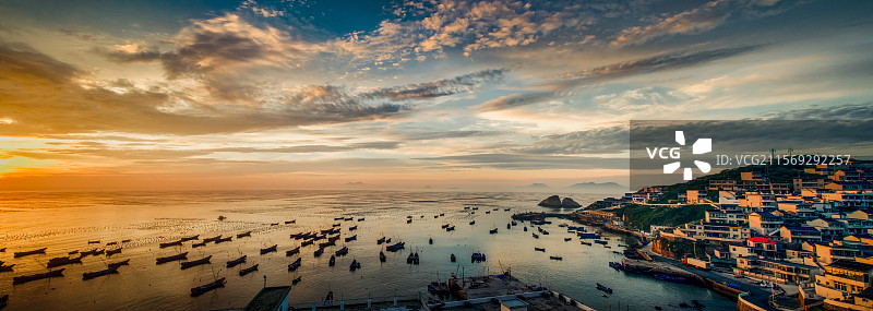 舟山市嵊泗县枸杞岛晚霞图片素材