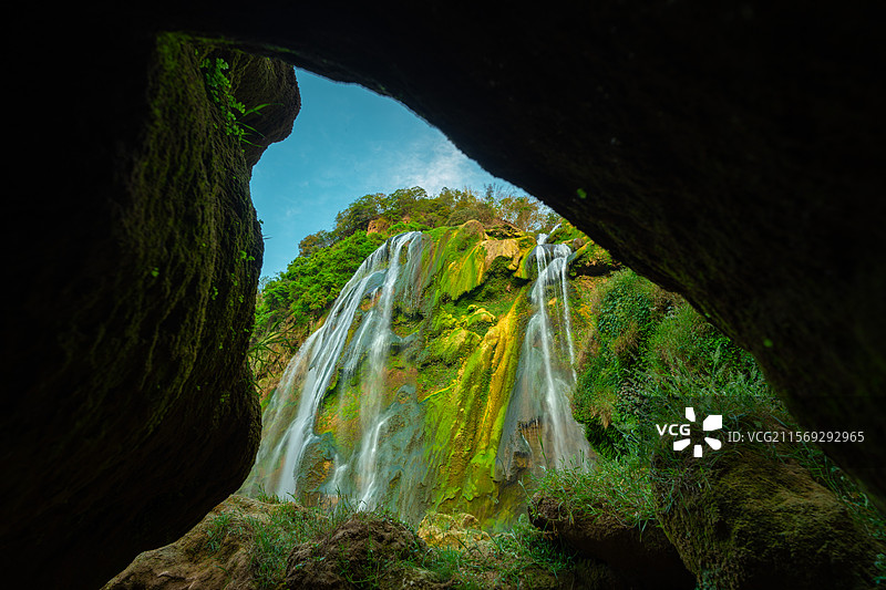 昆明石林大叠水瀑布图片素材