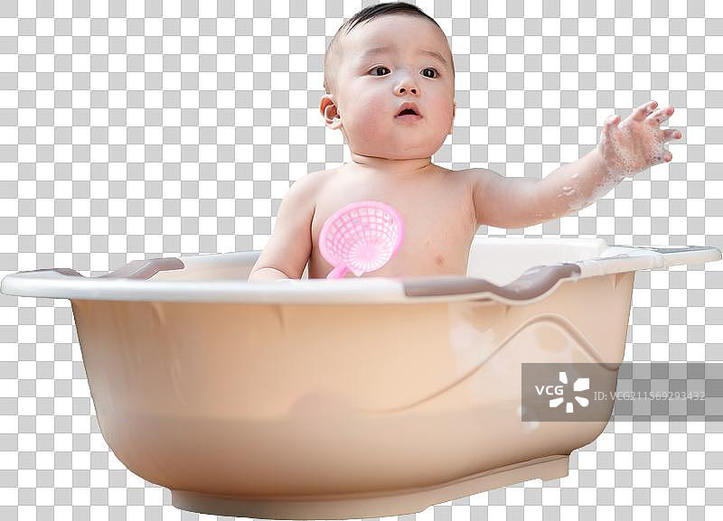 可爱的小婴儿洗澡图片素材