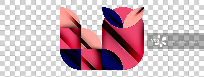 圆形、方形和花瓣的几何图形图片素材