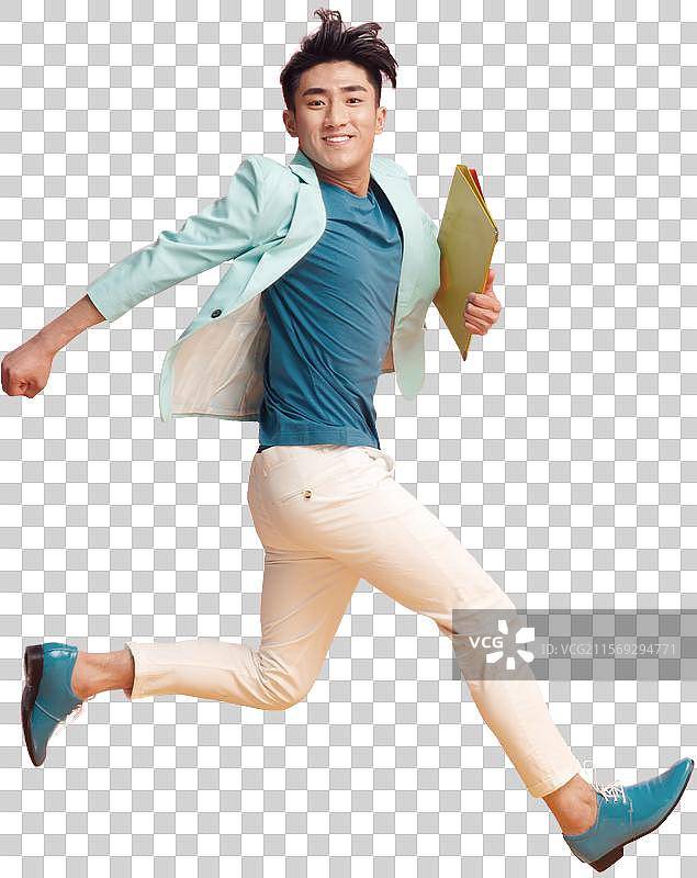 青年男人奔跑图片素材