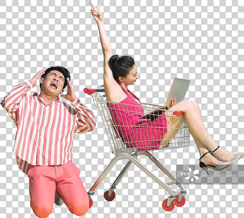 情侣购物图片素材