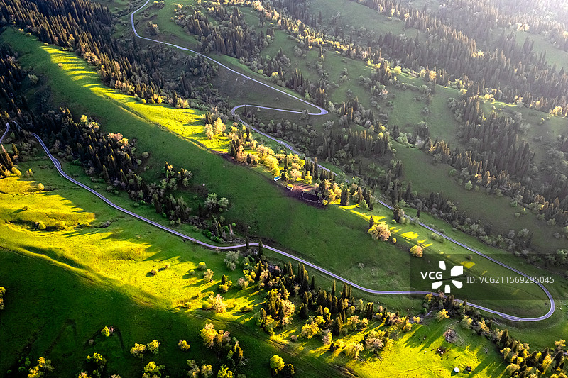 高山谷道图片素材