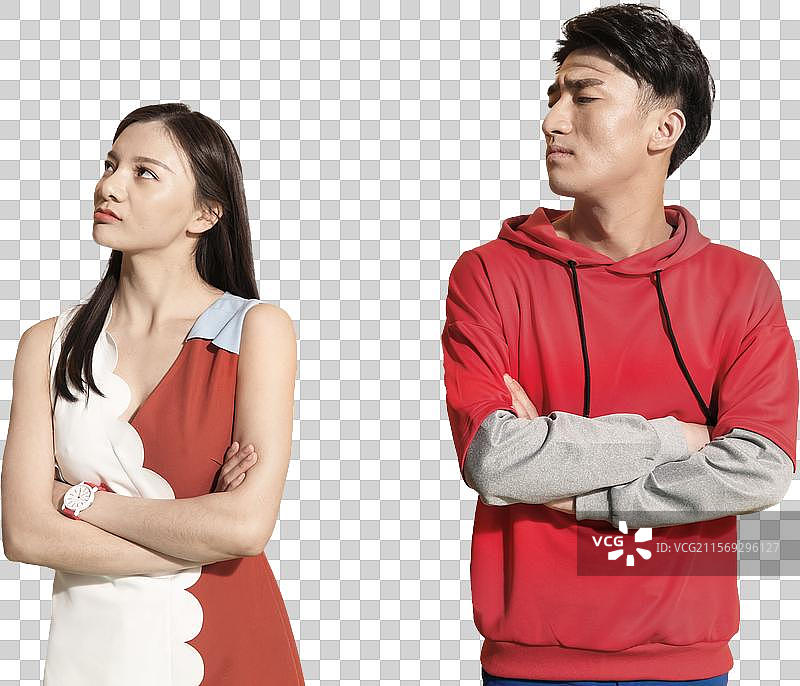 生气的青年情侣图片素材